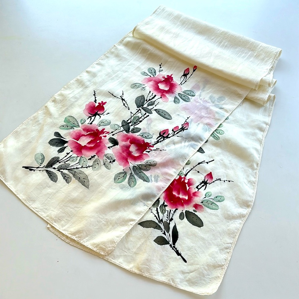 Scarf Hand painted silk